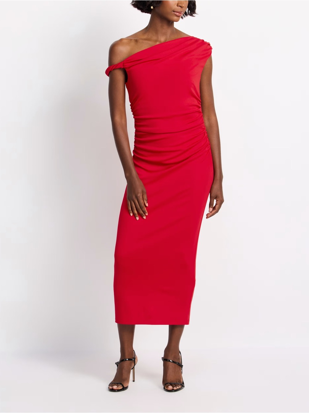 NWT. Petal and Pup Off-Shoulder Red Midi Dress. Fira Maxi Dress.